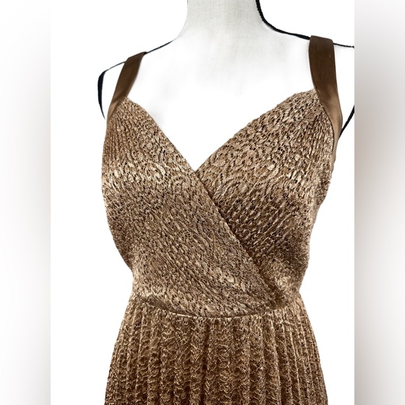 Betsey Johnson Vintage 90’s Gold Lace Cocktail Dress- Size 4 - Picture 2 of 7